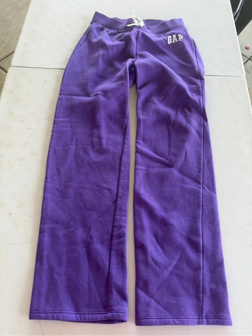 GAPKIDS Purple Fleece Jogger Pants with Drawstring